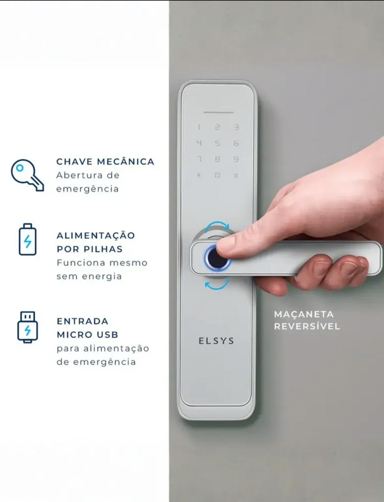 Elsys ESF-DE4000B Wi-Fi — Fechadura Digital Inteligente