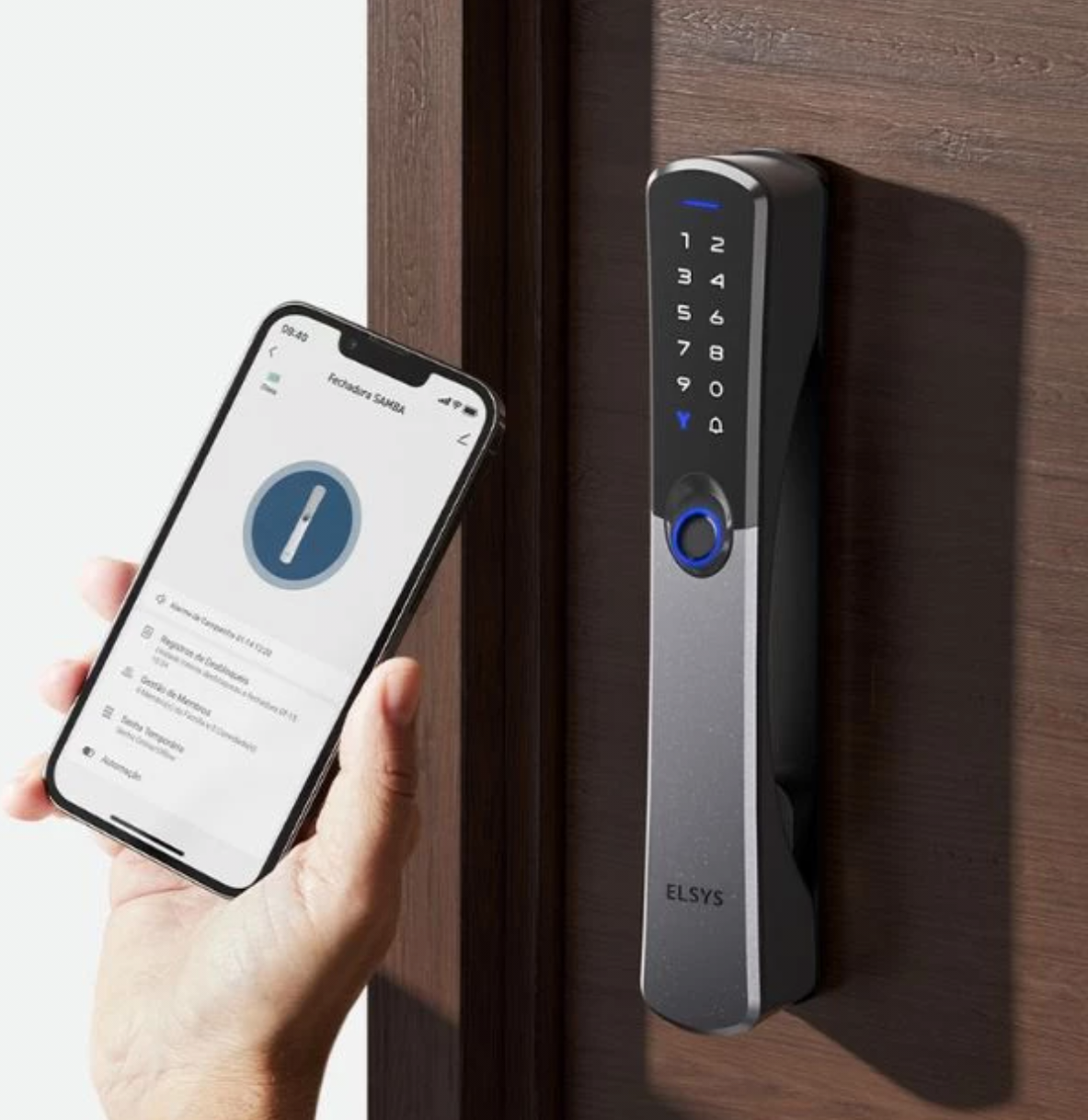 Elsys SAMBA ESF-DE6100I — Fechadura Digital de Embutir Wi-Fi
